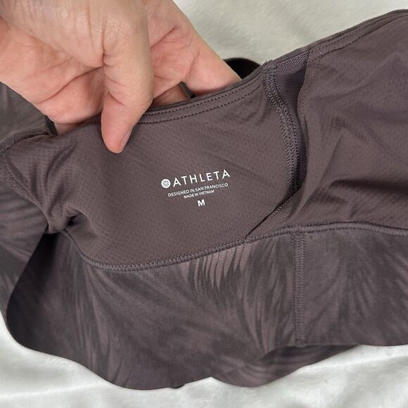 ATHLETA Aurora Scoop Sports Bra D-DD Size M Purpleish brown - Picture 10 of 10